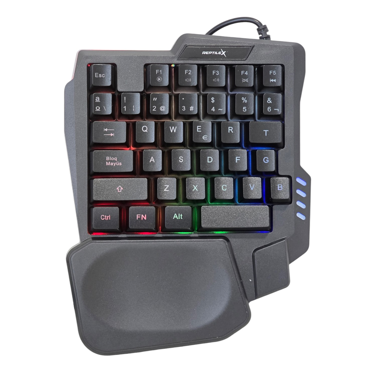 Teclado Gamer Retroiluminado Reptilex Una Mano Rx0056 1