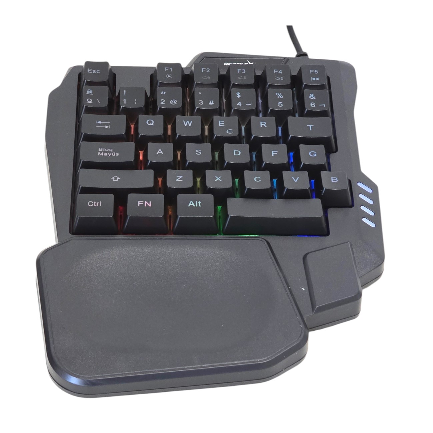 Teclado Gamer Retroiluminado Reptilex Una Mano Rx0056 2