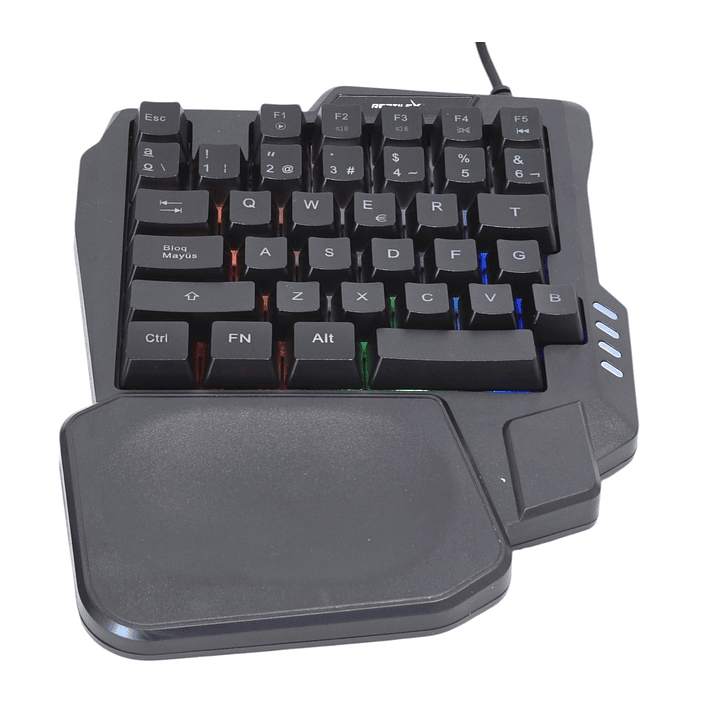 Teclado Gamer Retroiluminado Reptilex Una Mano Rx0056 2