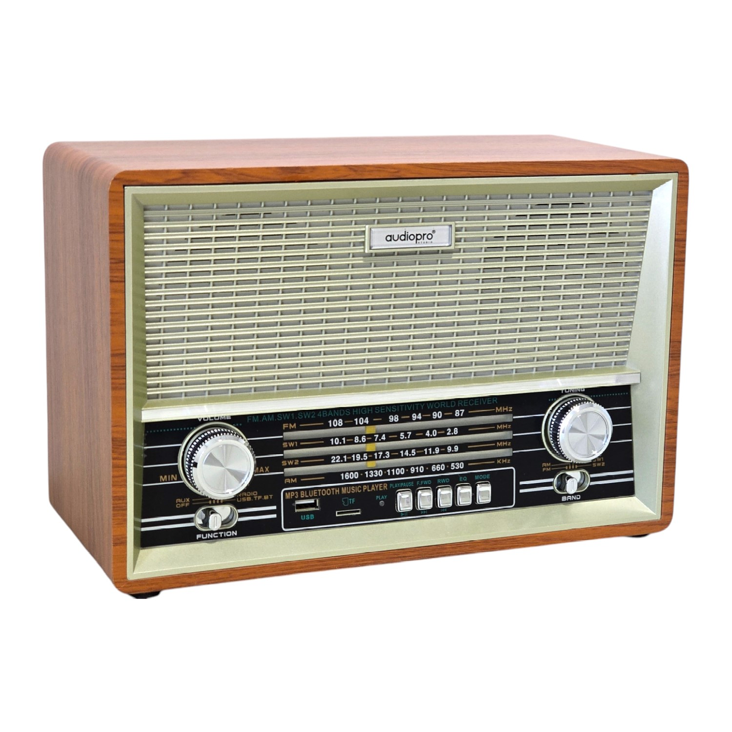 Radio Retro BT Vintage Audiopro Portátil AP02082 1