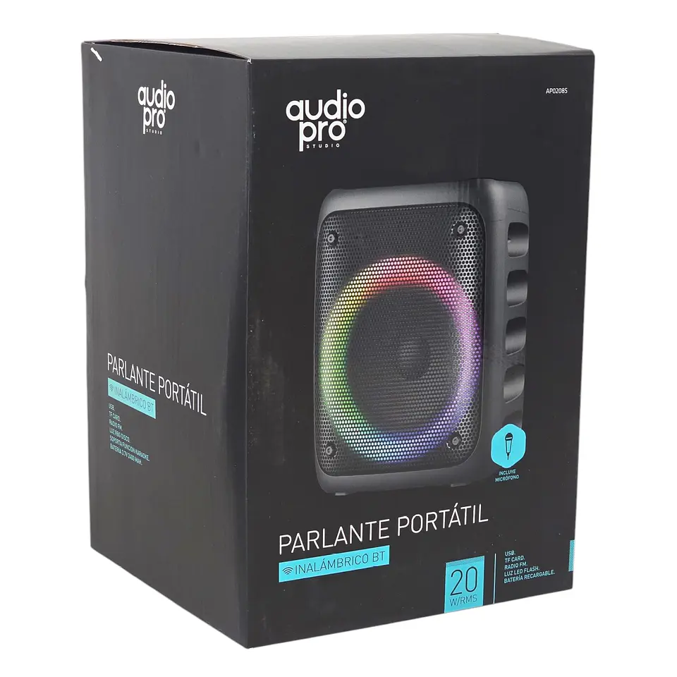 Parlante Inalámbrico Bt Audiopro C/Mic Ap02085 20w 7
