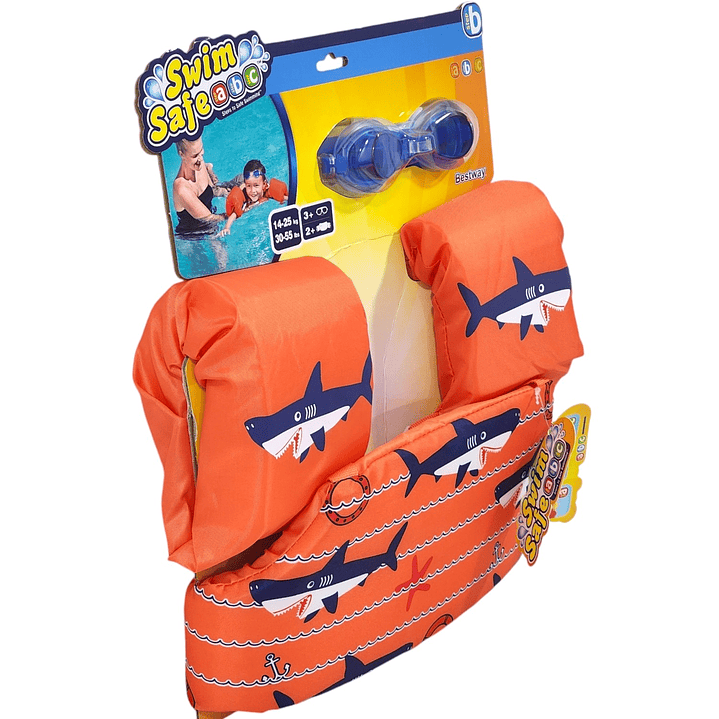 Kit Flotador De Brazo + Lentes De Agua Niño Bestway 6