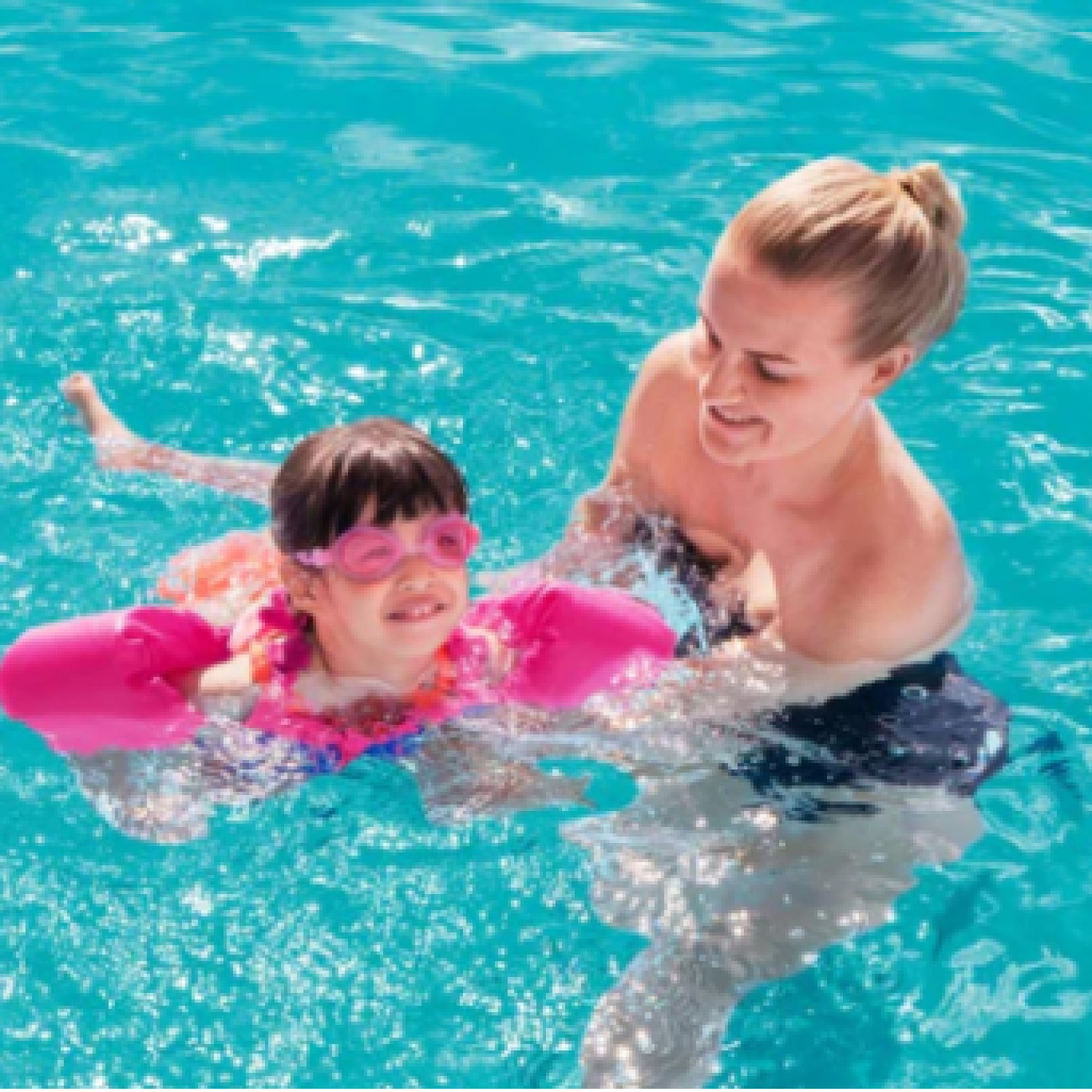 Kit Flotador De Brazo + Lentes De Agua Niña Bestway 4