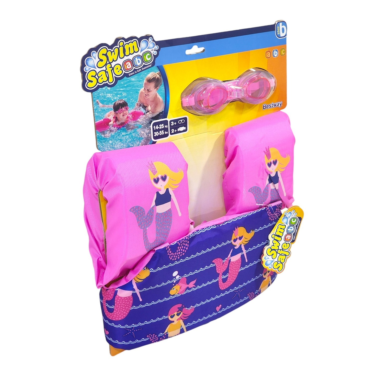 Kit Flotador De Brazo + Lentes De Agua Niña Bestway 5