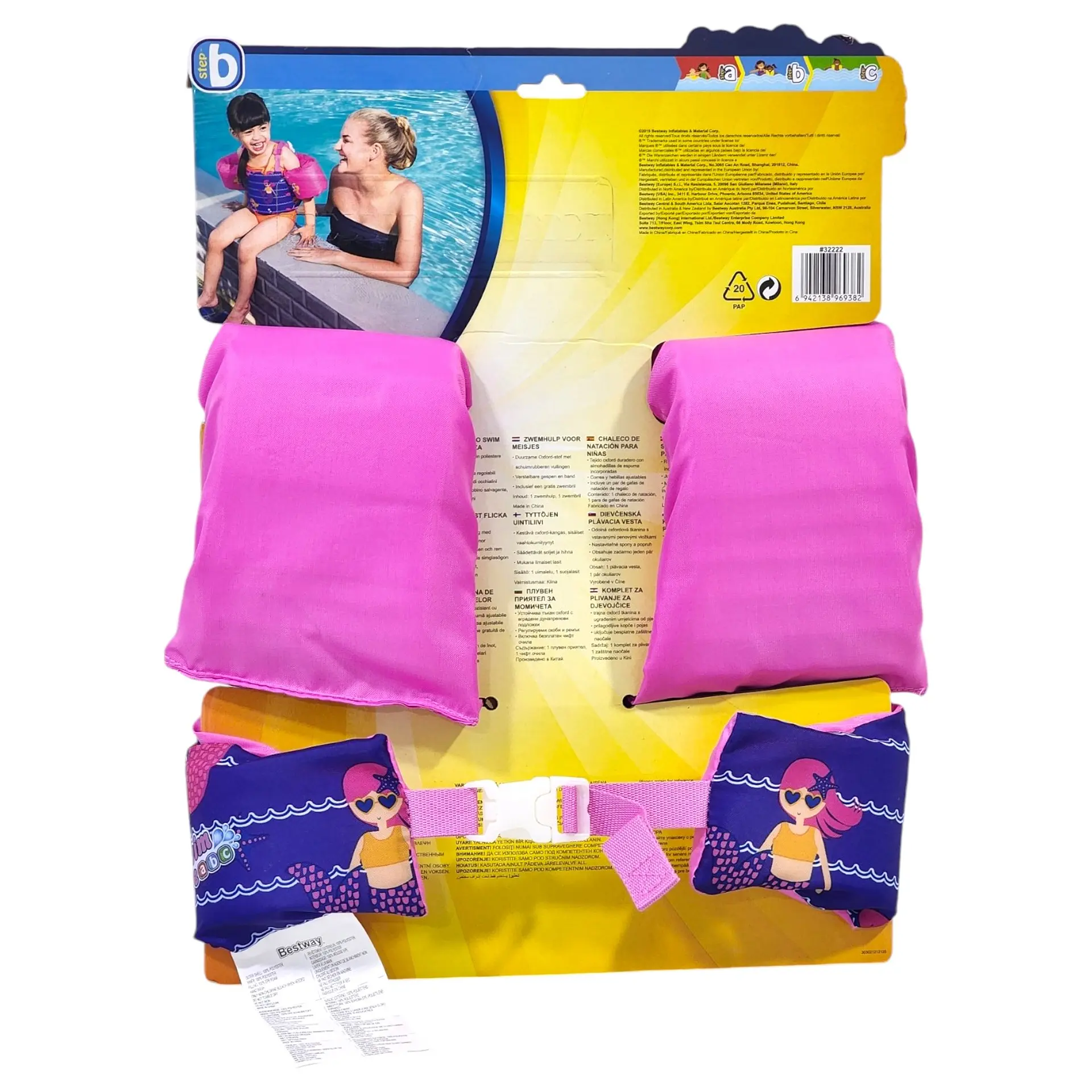 Kit Flotador De Brazo + Lentes De Agua Niña Bestway 6