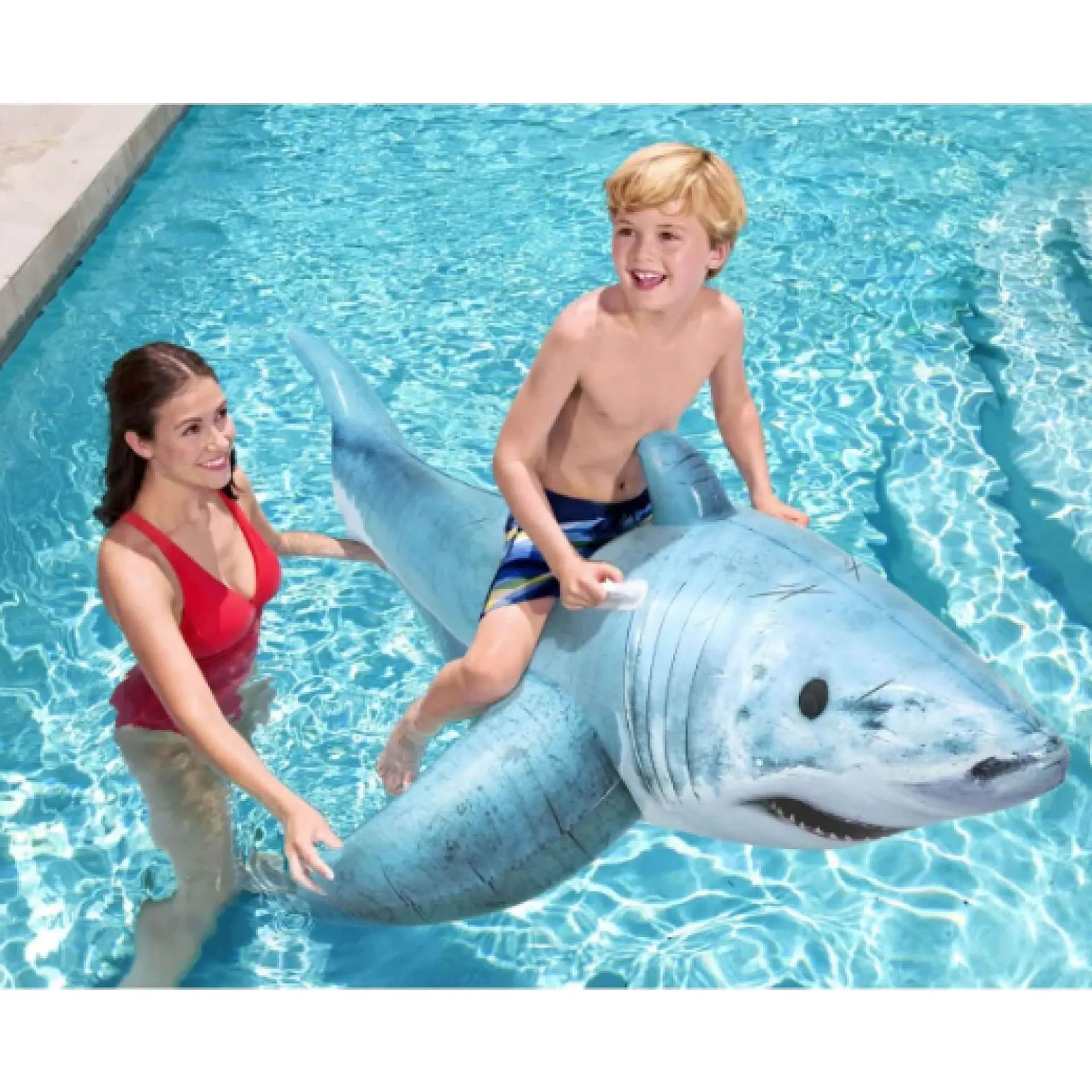 Flotador Inflable Tiburón para Piscina 183cm Bestway 4
