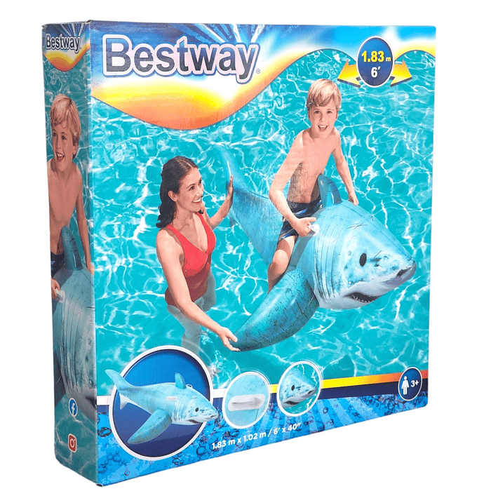 Flotador Inflable Tiburón para Piscina 183cm Bestway 6