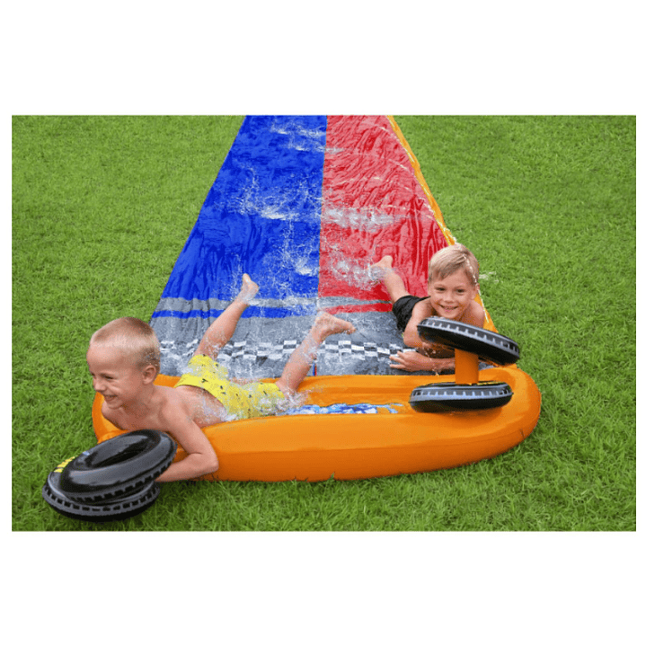 Deslizador Tobogán Agua Doble 4.88M + Aros Bestway  6