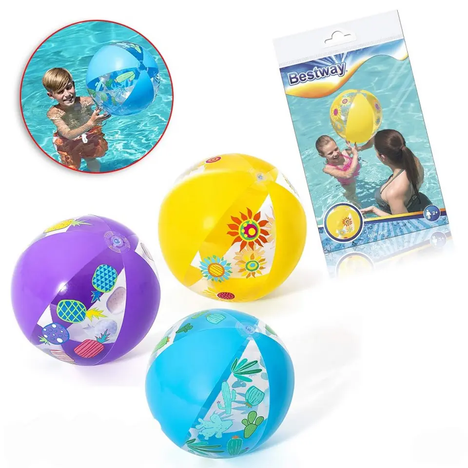 Pelota Inflable Playa Splash 51cm Morada Bestway  4