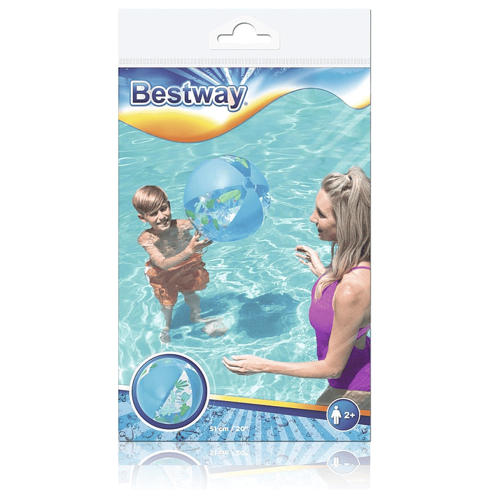 Pelota Inflable Playa Splash 51cm Bestway Azul  6