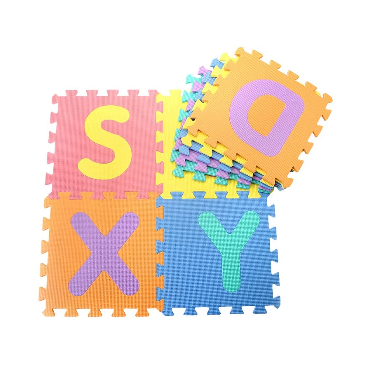 Alfombra Puzzle De Goma Eva Letras 10 Piezas Multicolor 1