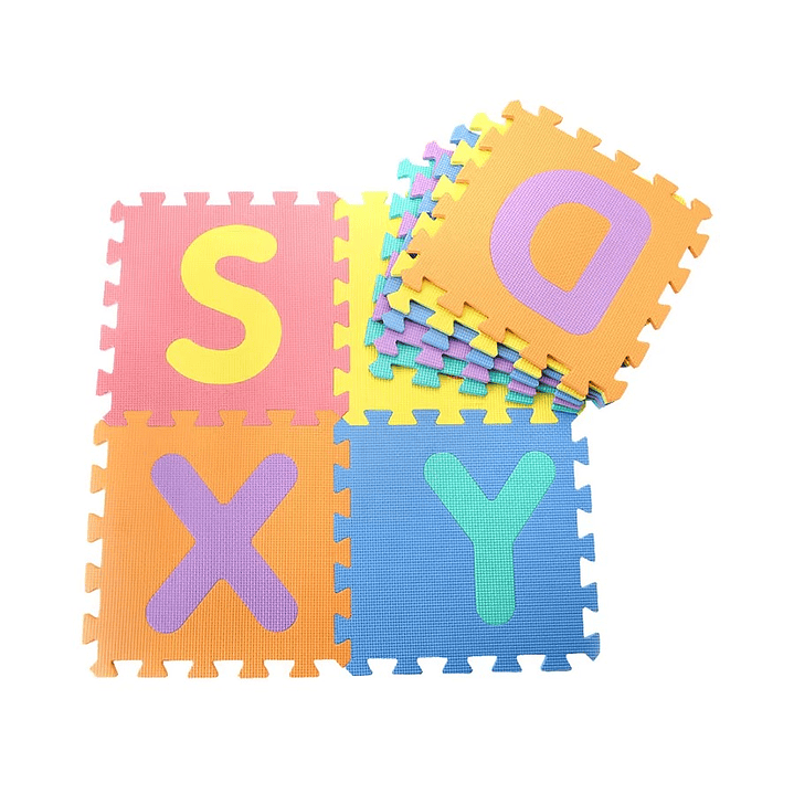 Alfombra Puzzle De Goma Eva Letras 10 Piezas Multicolor 1