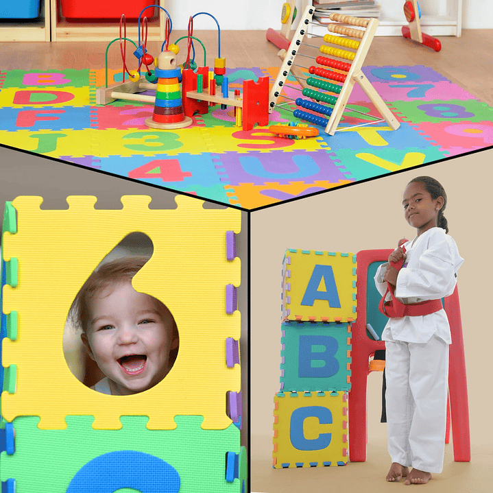 Alfombra Puzzle De Goma Eva Letras 10 Piezas Multicolor 5