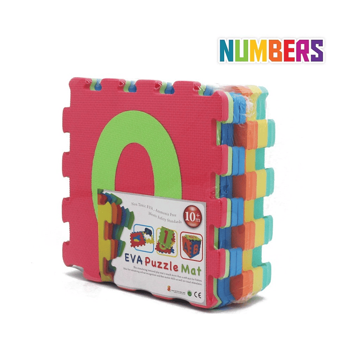 Alfombra Puzzle De Goma Eva Números 10 Piezas Multicolor 3
