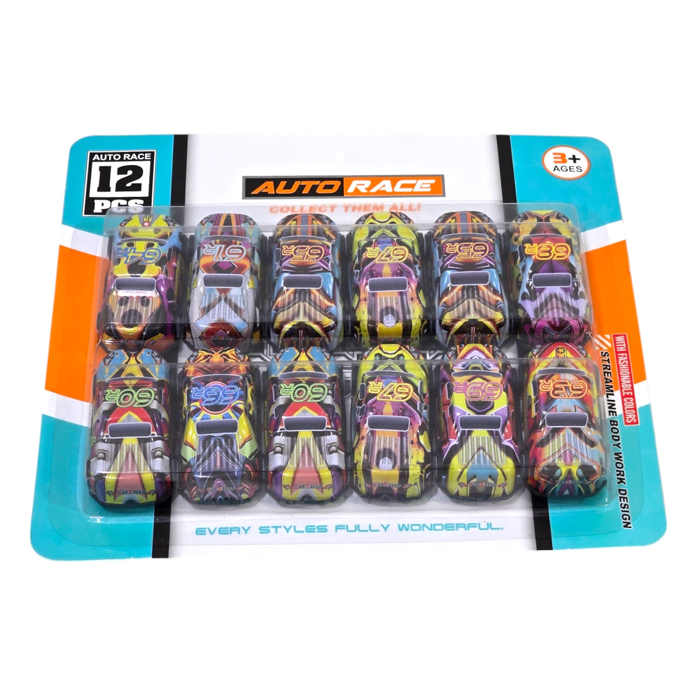 Set 12 autitos Multicolor Auto Race 2