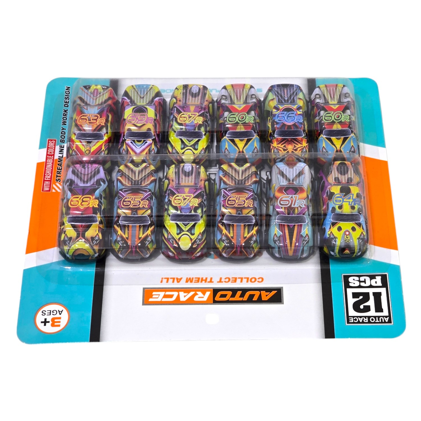 Set 12 autitos Multicolor Auto Race 3