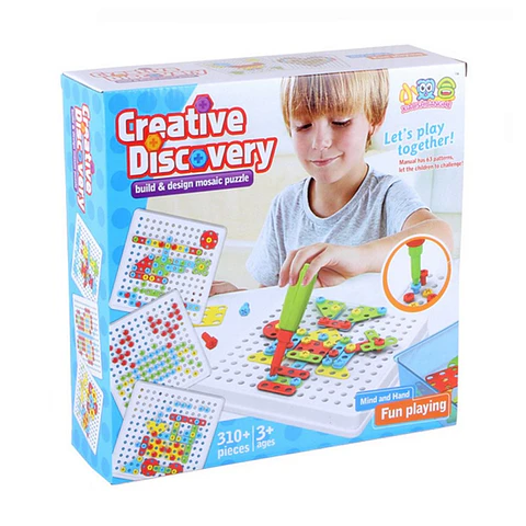 Set Rompecabeza Creativo Tornillos Mosaico 310 pcs