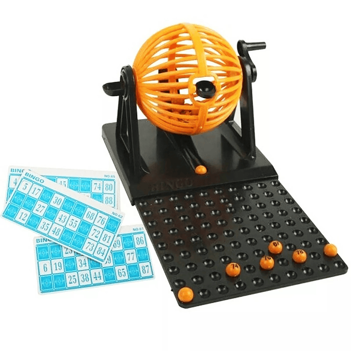 Juego Set Mini Bingo Tómbola 90 Números y 12 Cartones 3