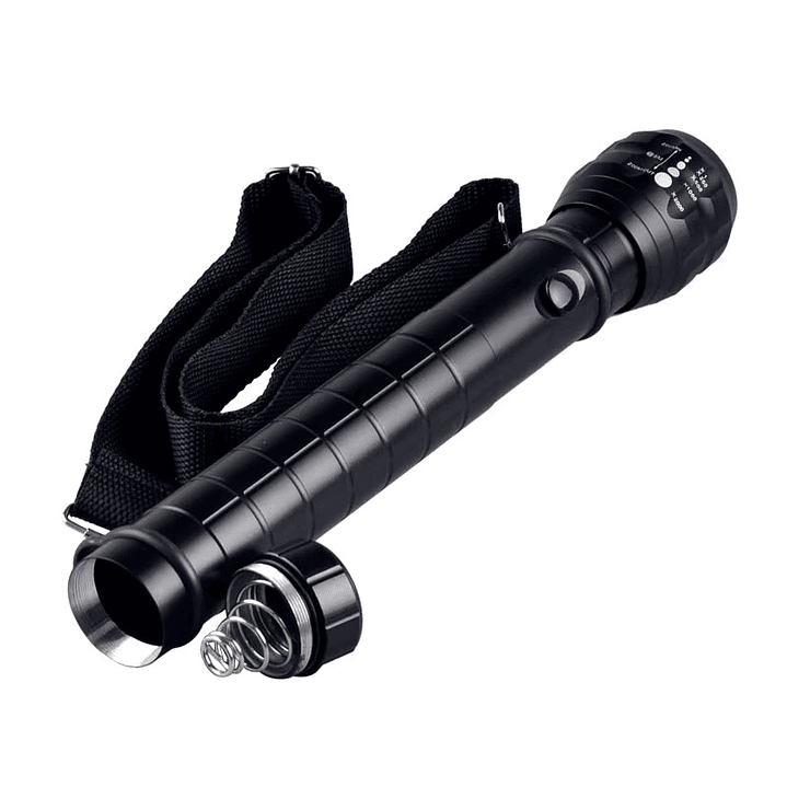 Linterna Táctica Led Aluminio 30cm a Pilas GK8033 2