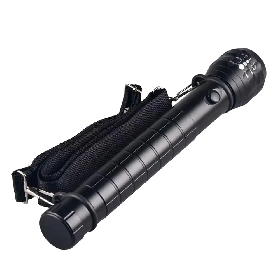 Linterna Táctica Led Aluminio 30cm a Pilas GK8033 5