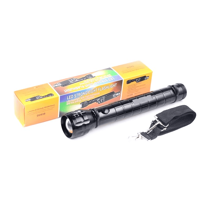 Linterna Táctica Led Aluminio 30cm a Pilas GK8033 9