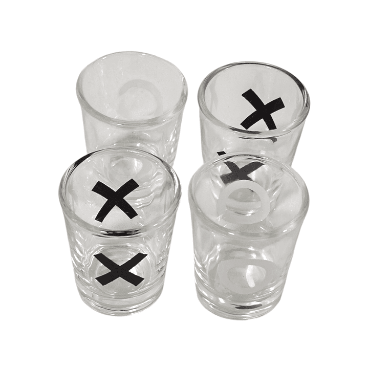 Juego de Shot Gato Tik Tac Toe 9 vasos Chupito 3