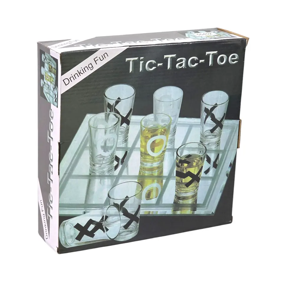 Juego de Shot Gato Tik Tac Toe 9 vasos Chupito 6
