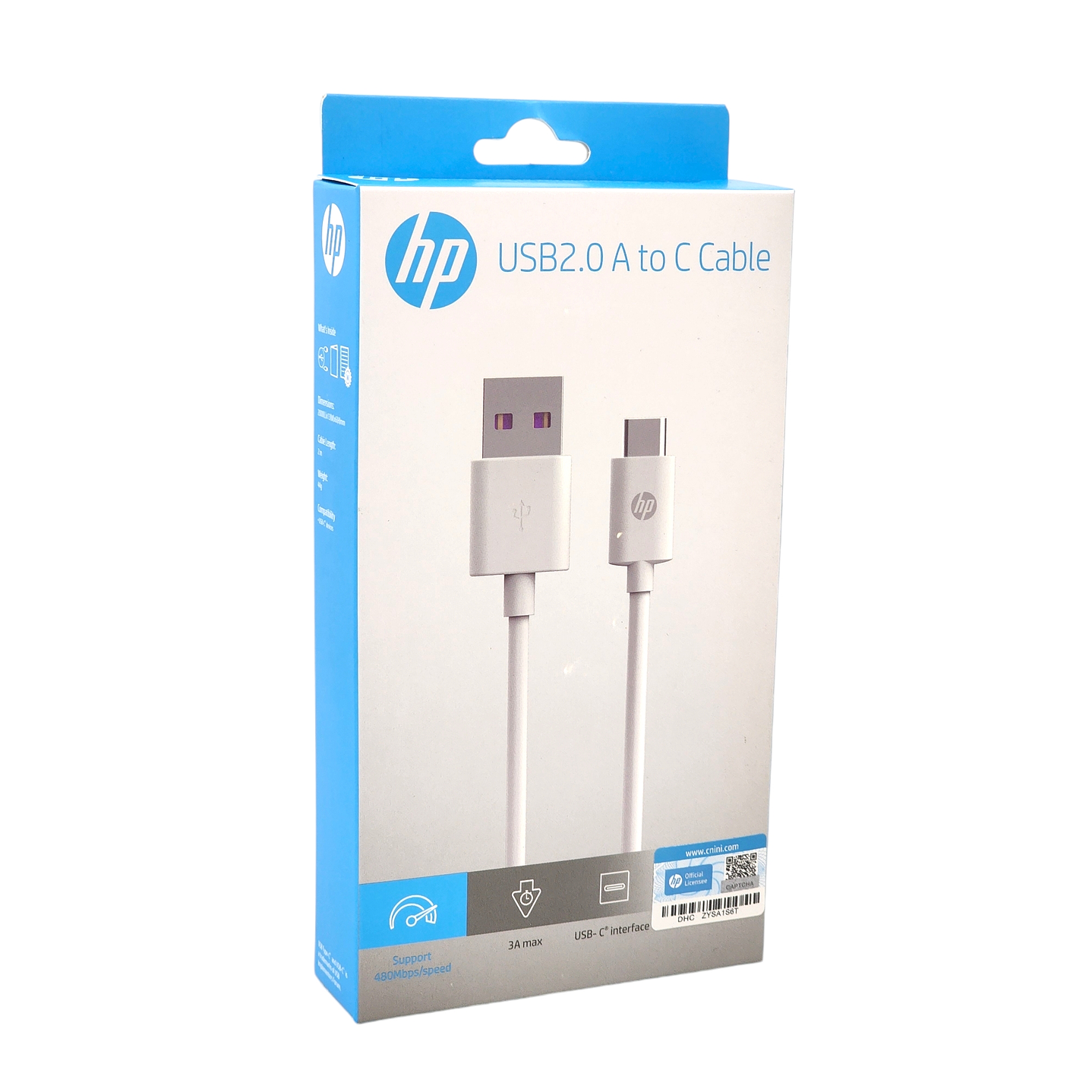 Cable HP USB Tipo-C 2Mt Blanco DHC-TC100-2M 4