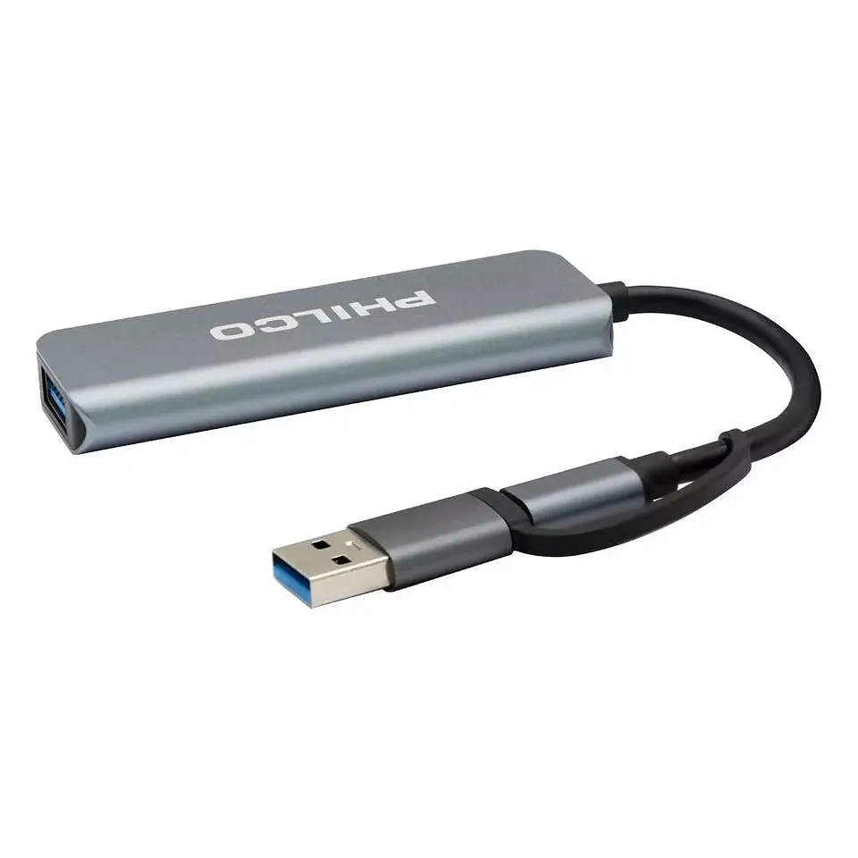 Hub USB Philco 4 En 1 Tipo C A Usb 42184 1