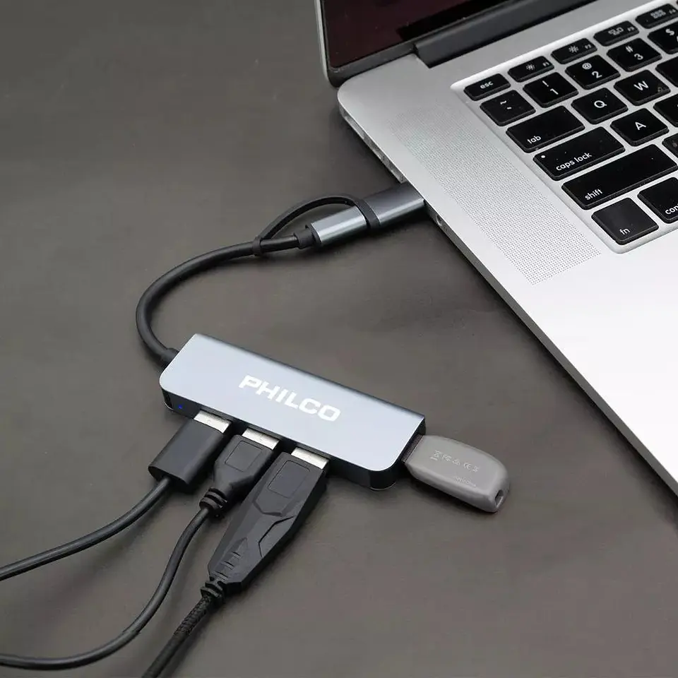Hub USB Philco 4 En 1 Tipo C A Usb 42184 4