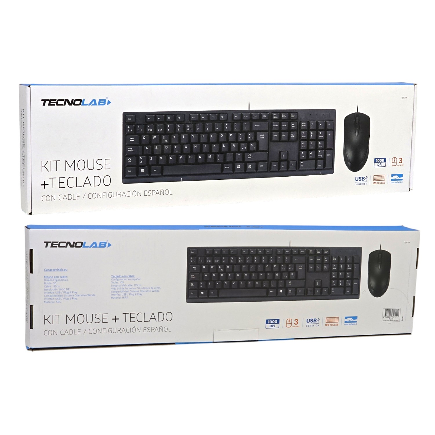 Kit Combo Teclado y Mouse Tecnolab TL623 5
