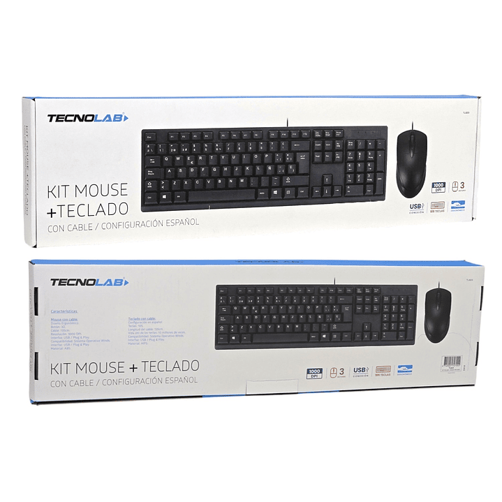 Kit Combo Teclado y Mouse Tecnolab TL623 5