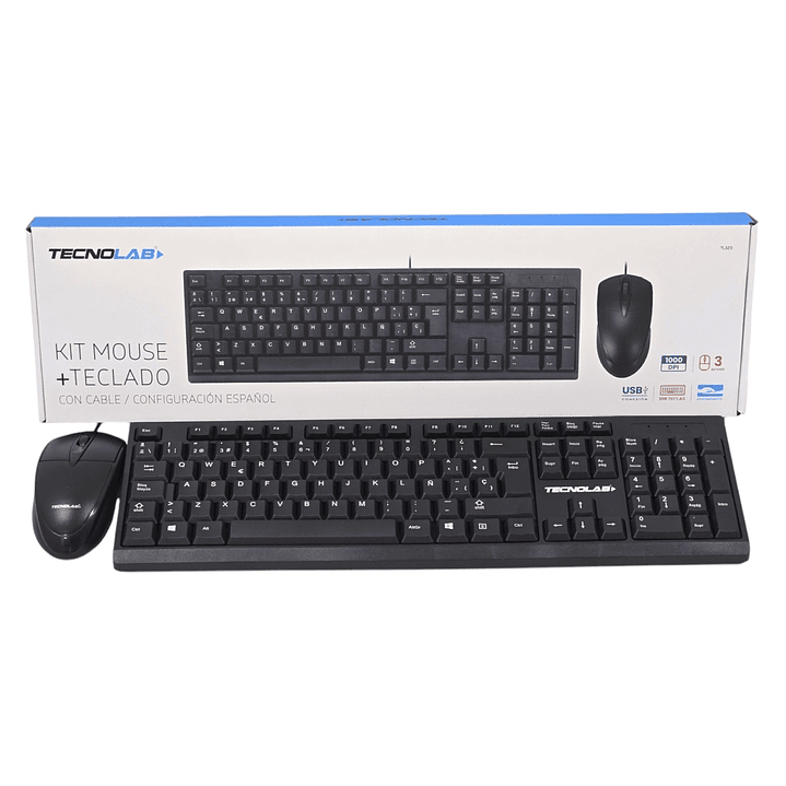 Kit Combo Teclado y Mouse Tecnolab TL623 6