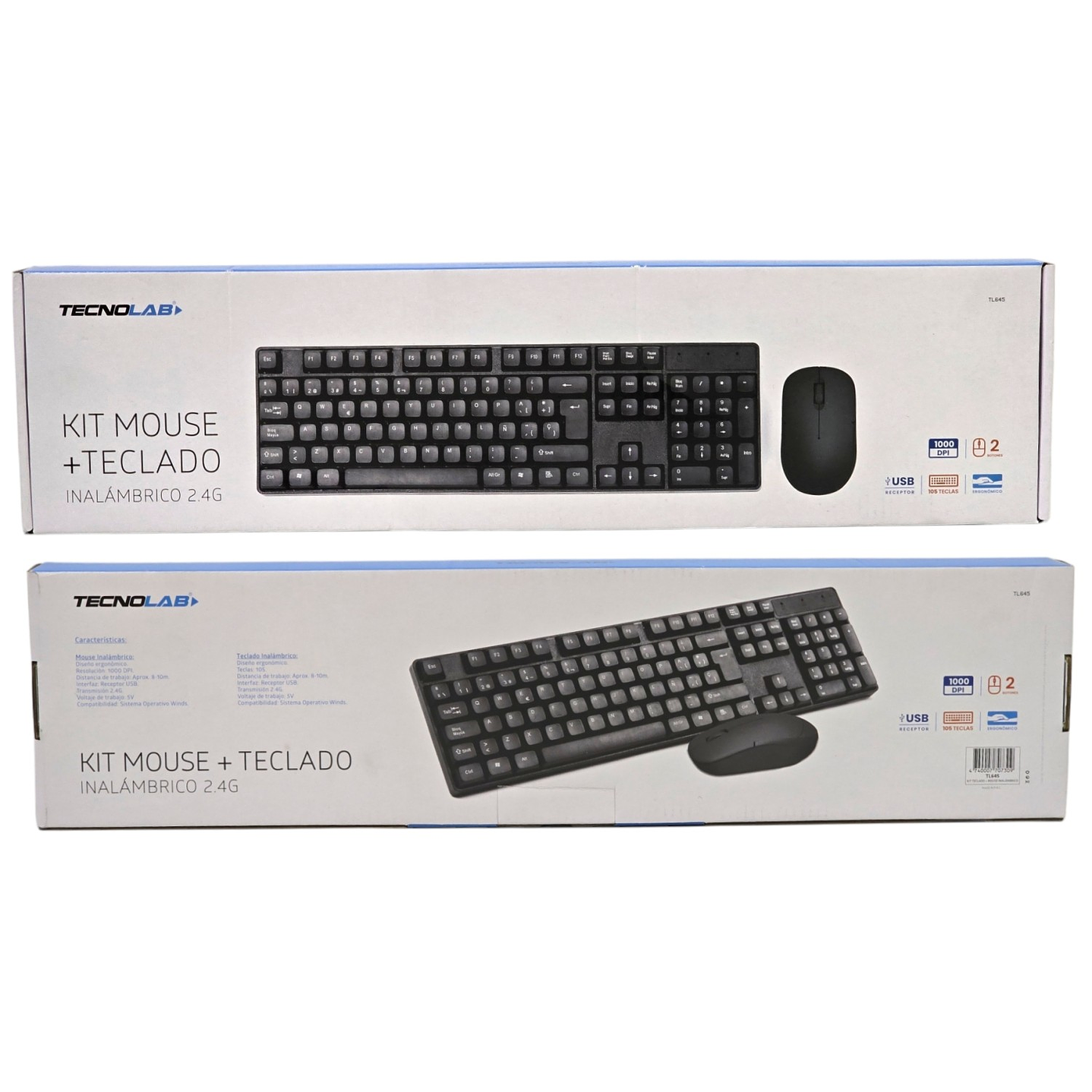 Kit Combo Teclado y Mouse Inalámbrico Tecnolab TL645 7