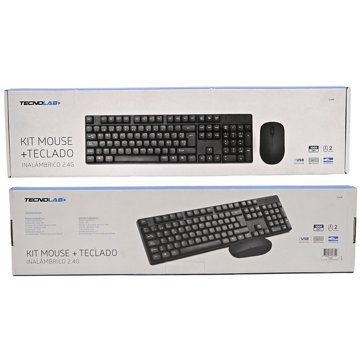 Kit Combo Teclado y Mouse Inalámbrico Tecnolab TL645 7