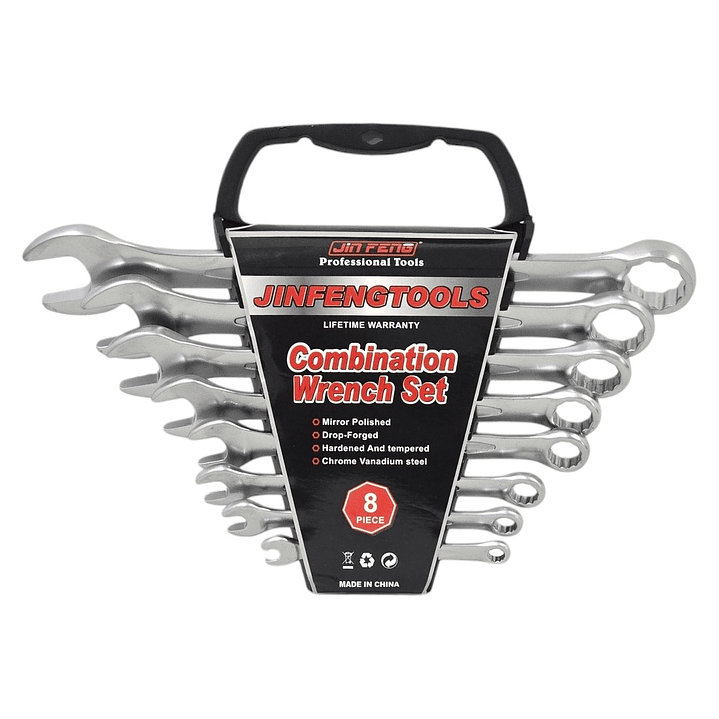 Set Juego De 8 Llaves Combinadas Corona 6 a 22mm 1