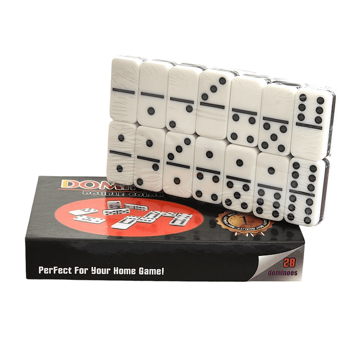 Juego de Dominó 28 Pz Blanco Negro 12002 2