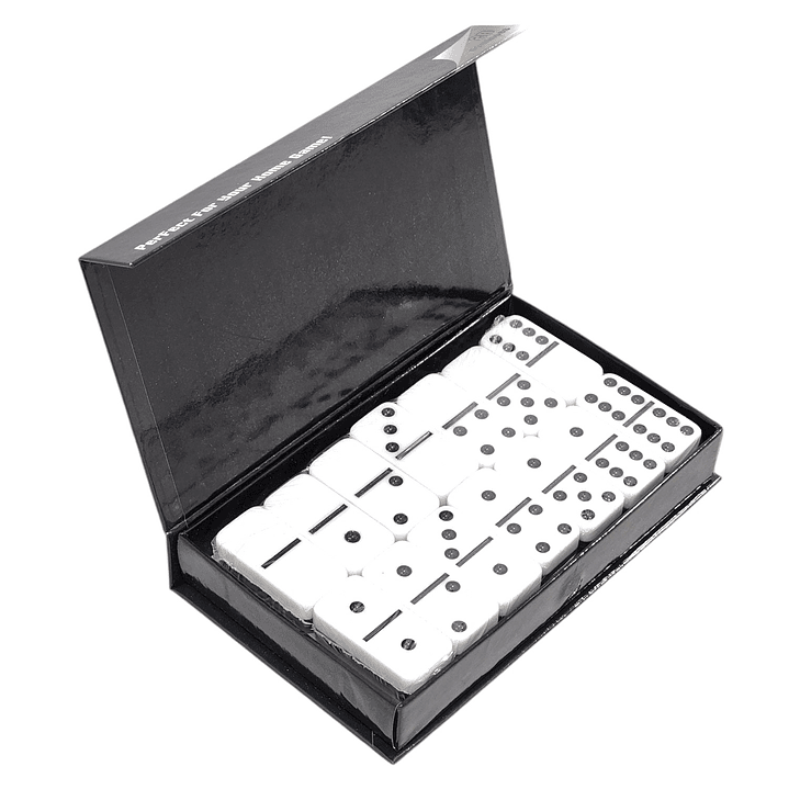 Juego de Dominó 28 Pz Blanco Negro 12002 4