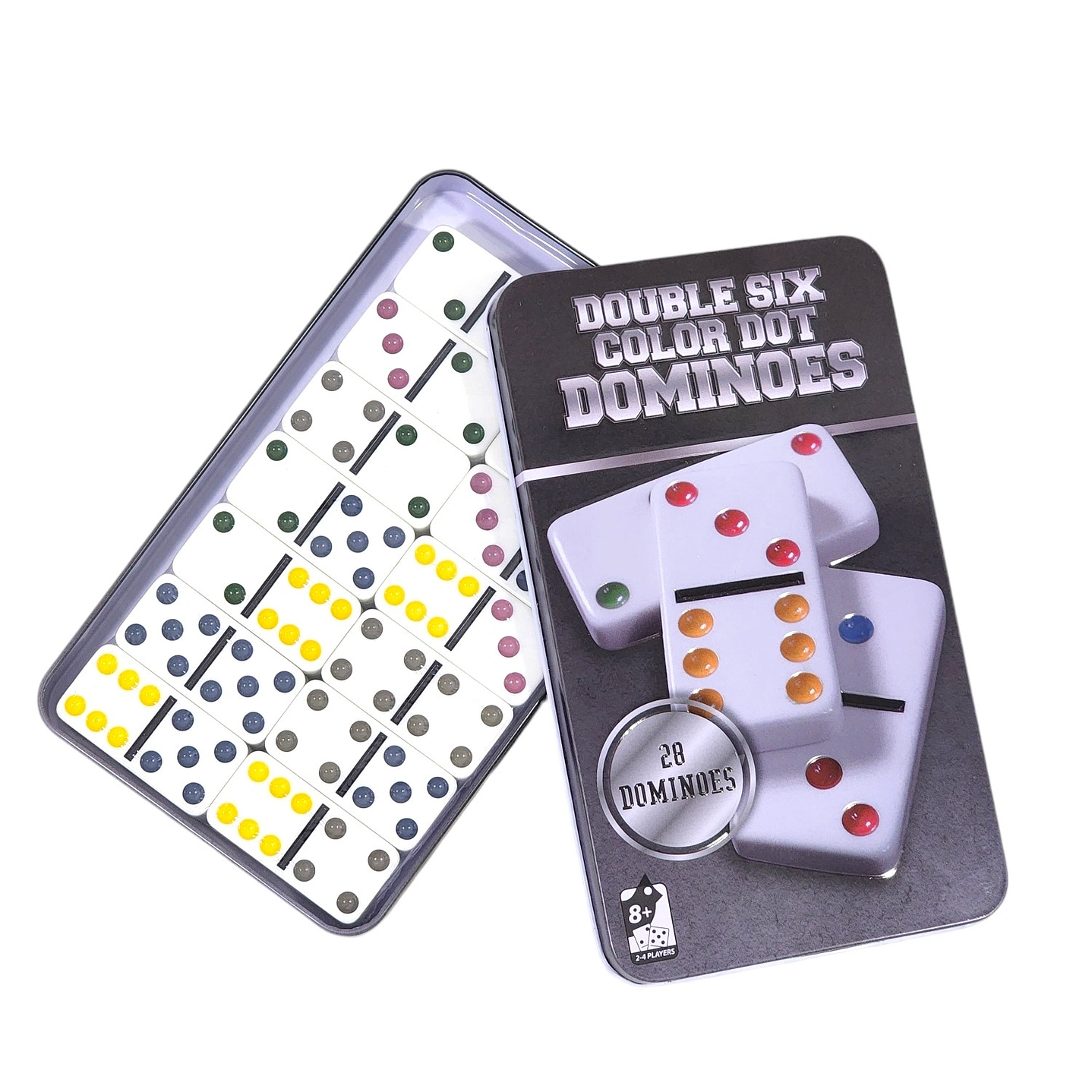 Juego de Domino 28 Pz Double Six Puntos Colores 12036 2