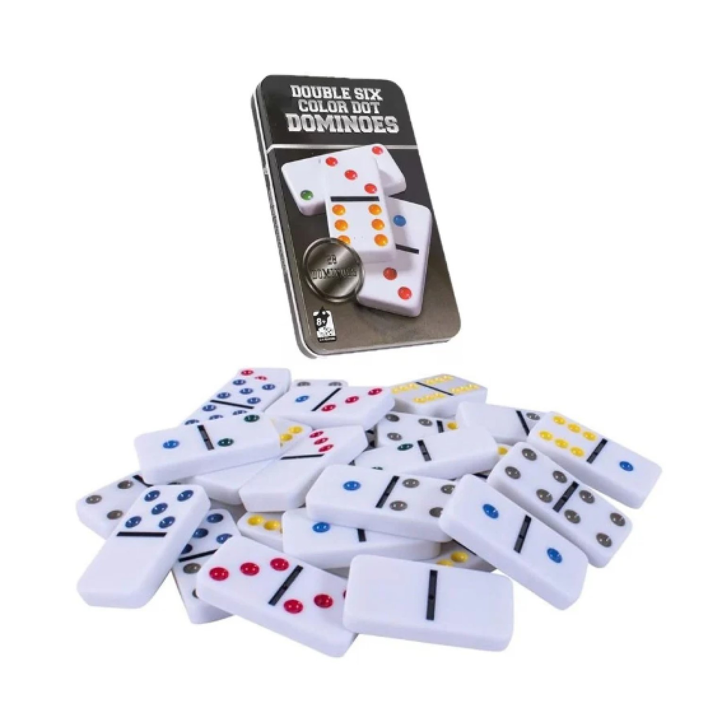 Juego de Domino 28 Pz Double Six Puntos Colores 12036 5