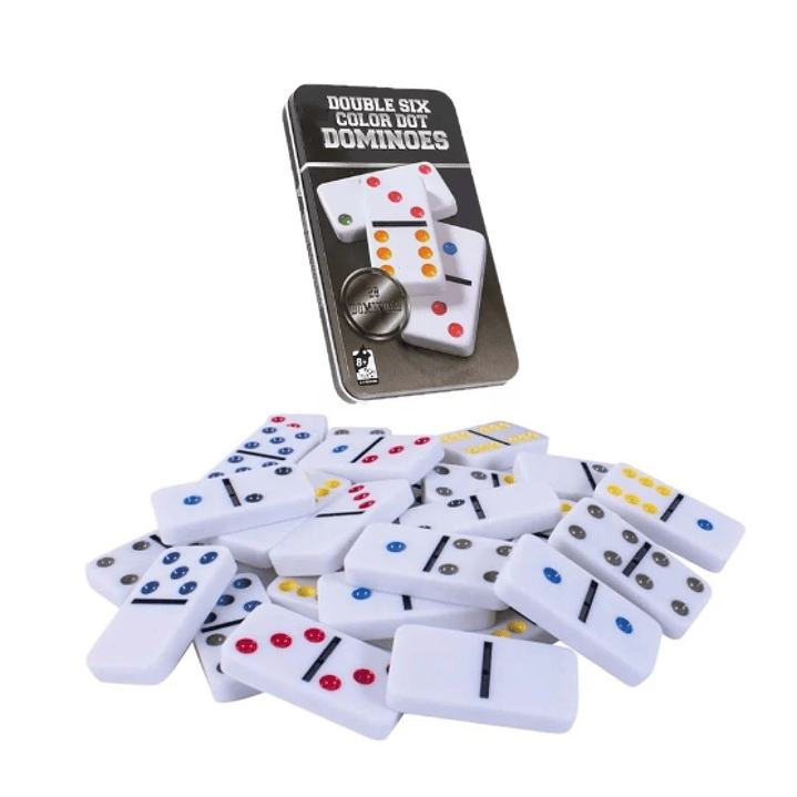 Juego de Domino 28 Pz Double Six Puntos Colores 12036 5