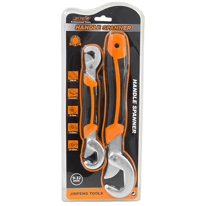 Set de 2 llaves Universales Ajuste Rápido 9-32mm 6