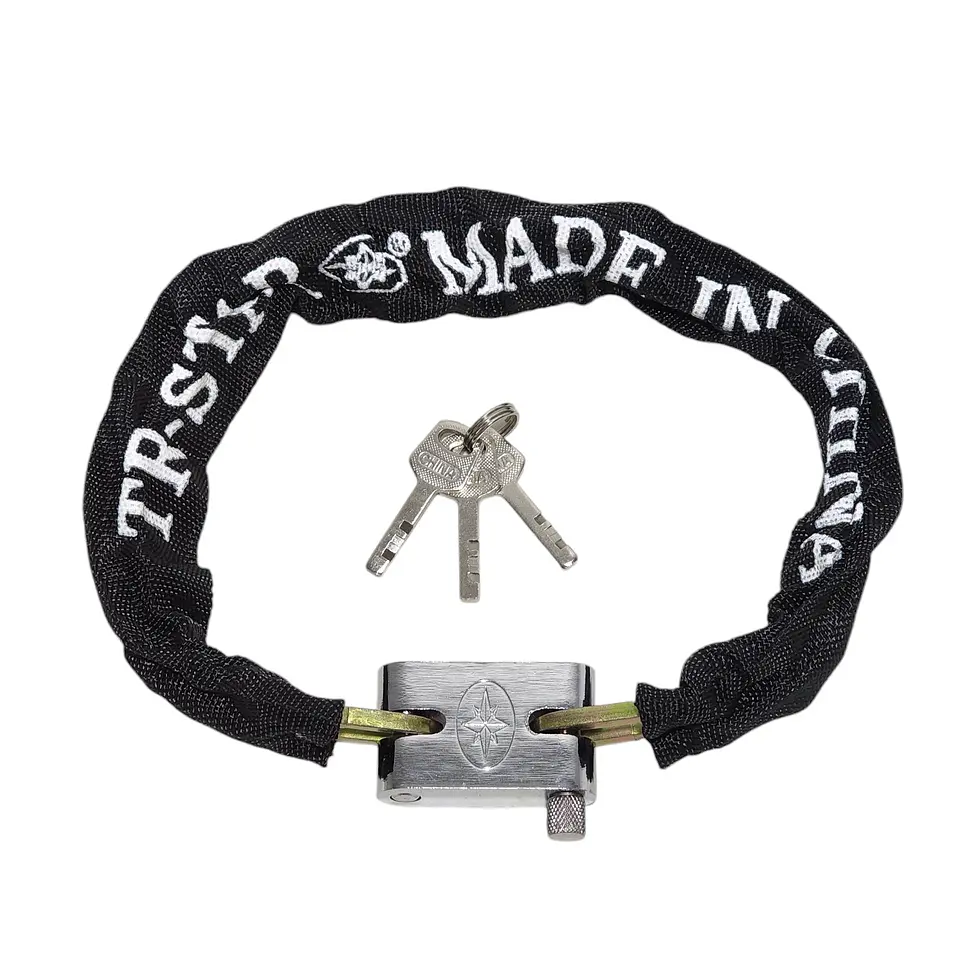 Cadena Candado Enfundada Antirrobo Bici Moto + 3 Llaves 1