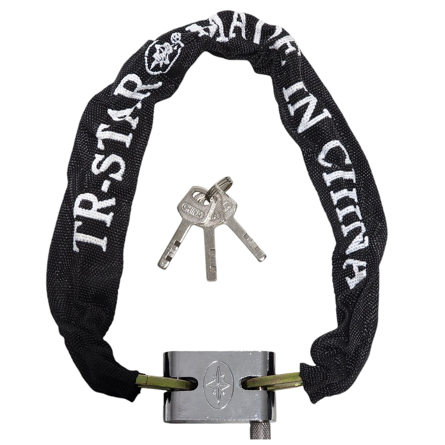 Cadena Candado Enfundada Antirrobo Bici Moto + 3 Llaves 2