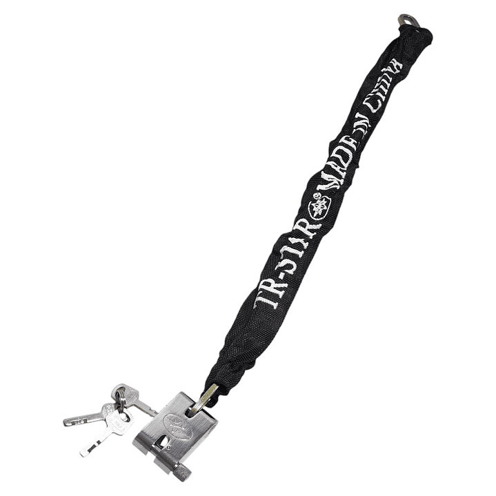 Cadena Candado Enfundada Antirrobo Bici Moto + 3 Llaves 7