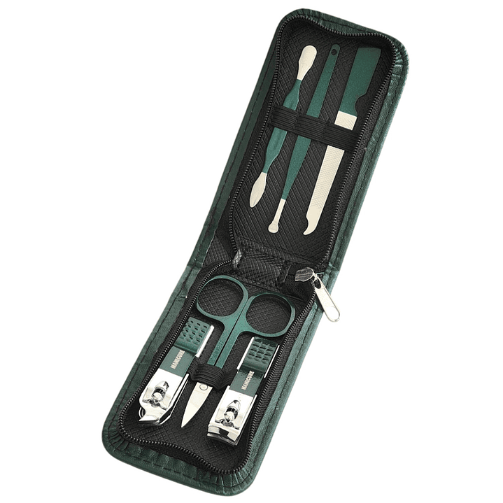 Set Manicure 6 Pcs Profesional Corta Uñas Verde 16463 1