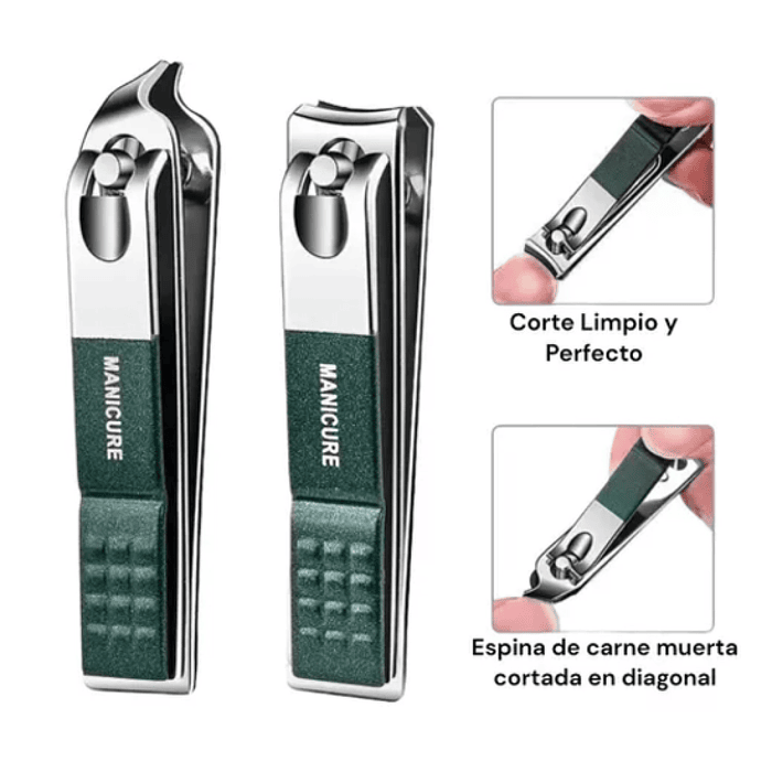 Set Manicure 6 Pcs Profesional Corta Uñas Verde 16463 3