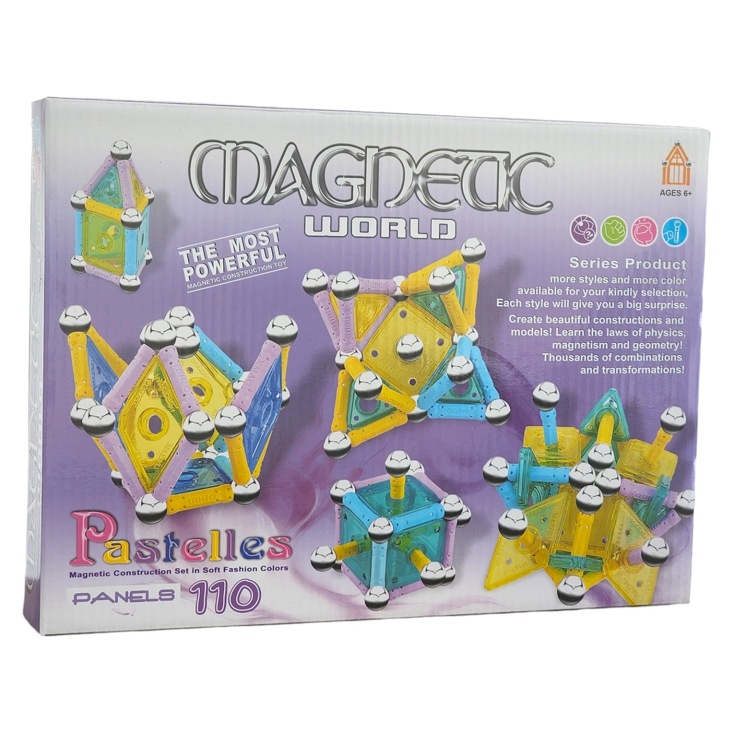 Juguete Didáctico de Construcción con imanes 110Pz 51007 2