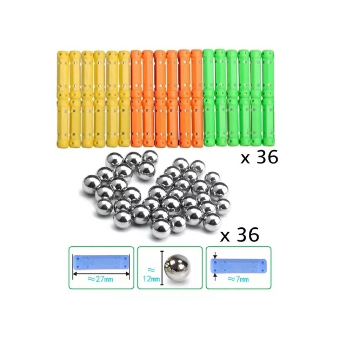 Juguete Didáctico de Construcción con imanes 110Pz 51007 5