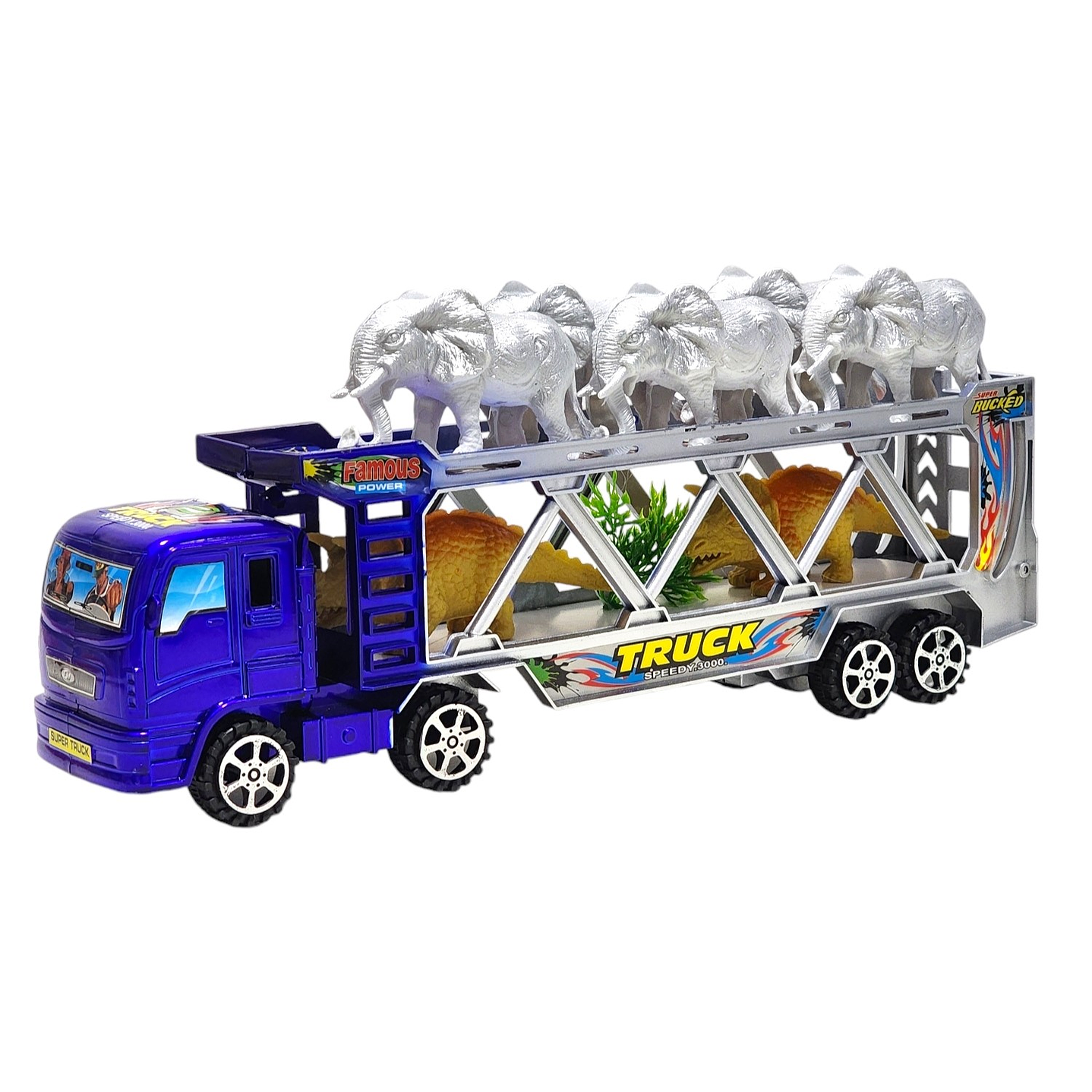 Camión Tráiler Transportador con Animales Juguetes 55173a 1